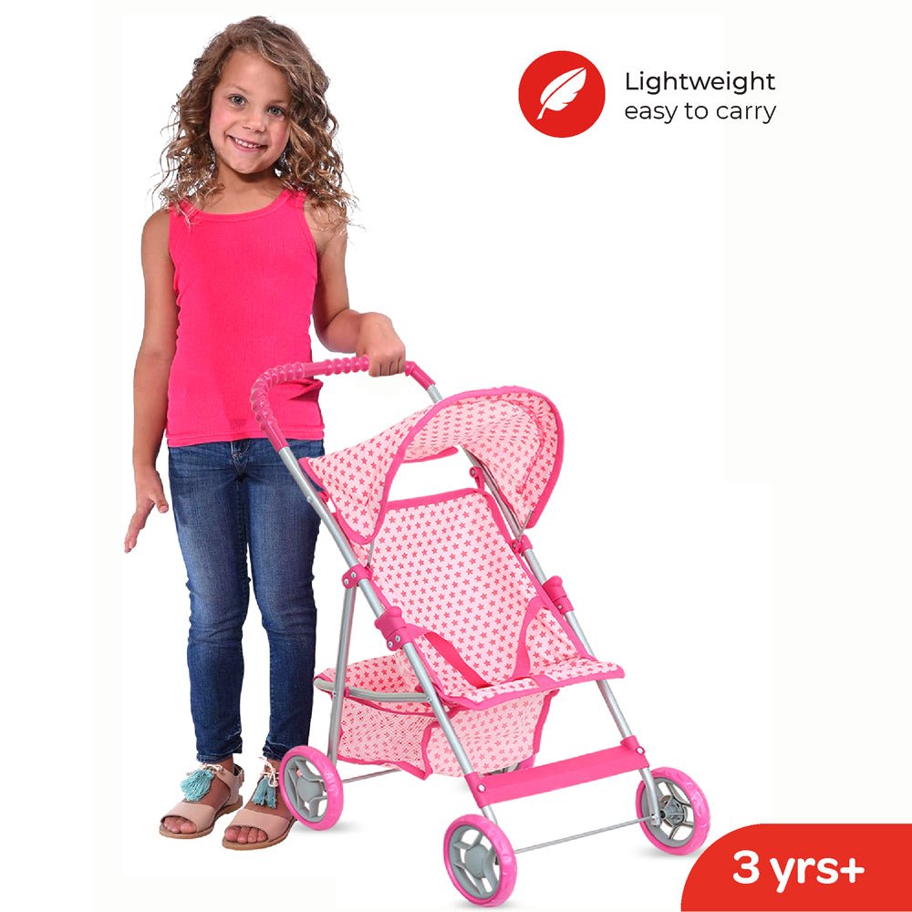 MOON DOLL STROLLER - PRETEND TO PLAY - PINK - Premium for Kids in Qatar | Toysaro.com